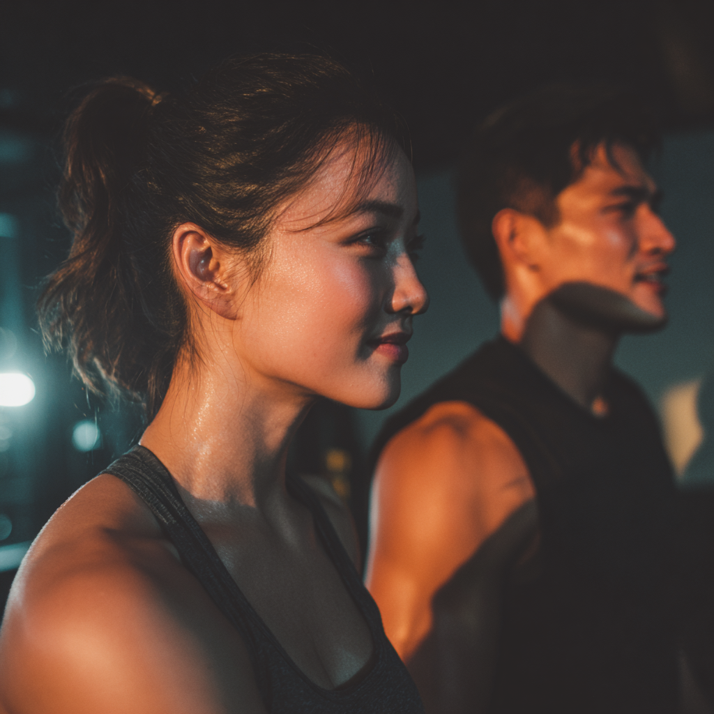 O'zbekistonlik kattalar fitness mashqlarini bajarmoqda, tabiiy harakat va kuch rivojlanishi